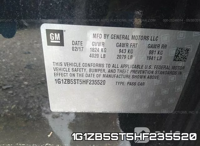 1G1ZB5ST5HF235520 фото 10