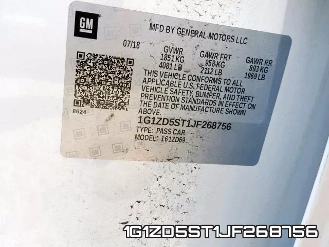 1G1ZD5ST1JF268756 фото 2