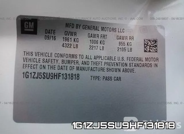 1G1ZJ5SU9HF131818 фото 10