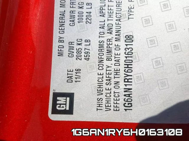 1G6AN1RY6H0163108 фото 2