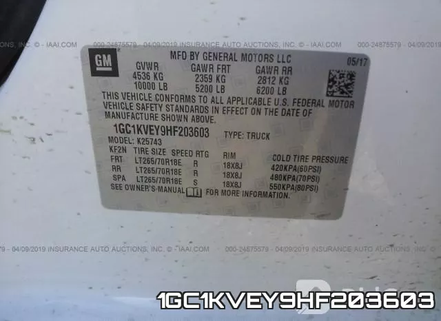 1GC1KVEY9HF203603 фото 10