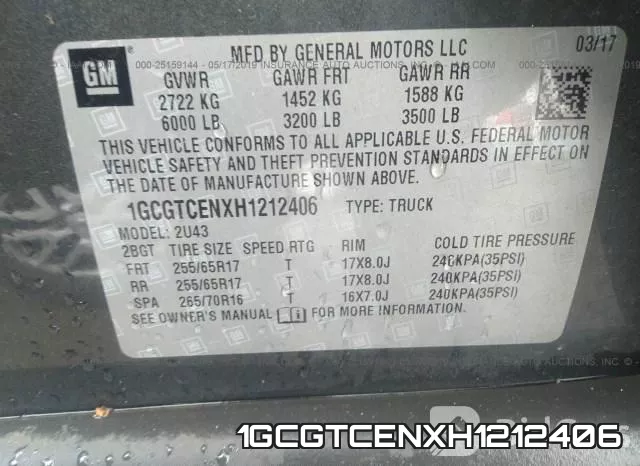 1GCGTCENXH1212406 фото 10