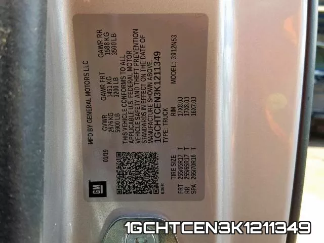 1GCHTCEN3K1211349 фото 2