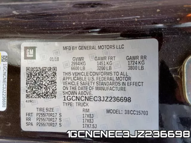 1GCNCNEC3JZ236698 фото 2