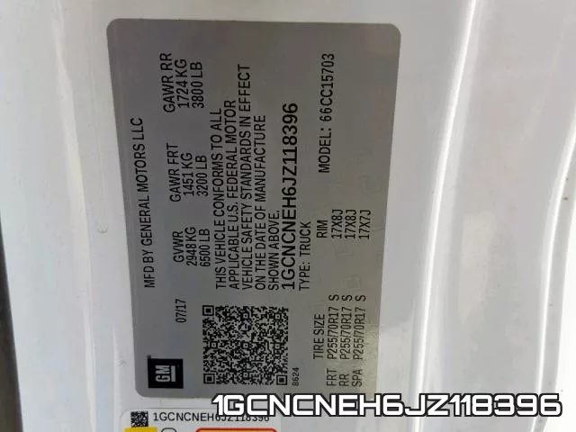 1GCNCNEH6JZ118396 фото 2