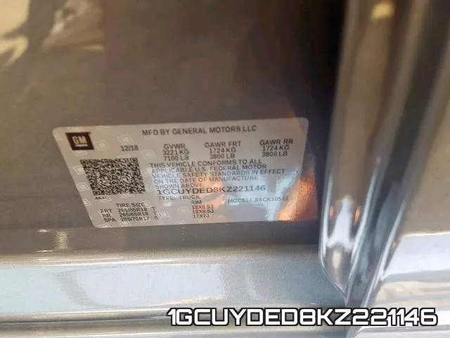 1GCUYDED8KZ221146 фото 2