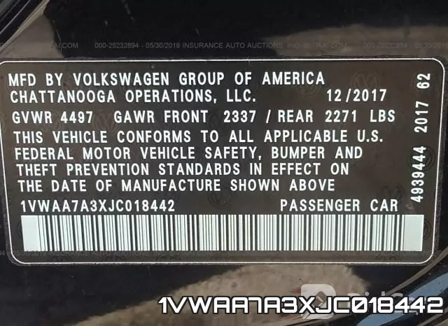1VWAA7A3XJC018442 фото 10
