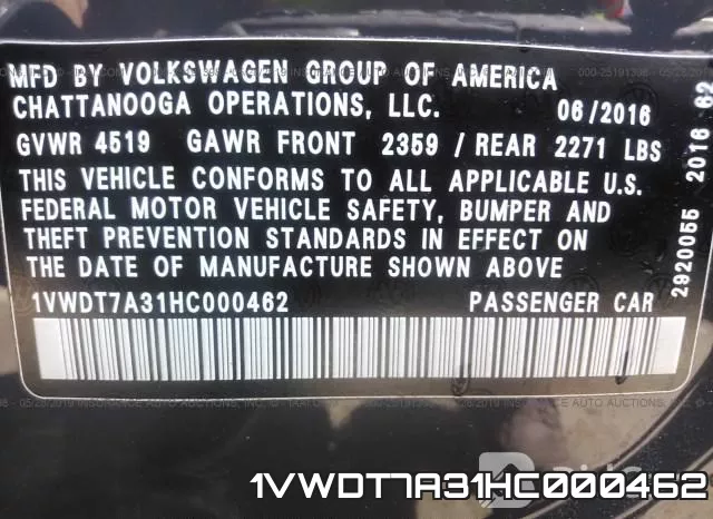 1VWDT7A31HC000462 фото 10