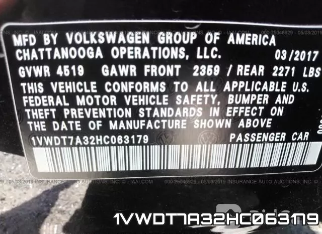 1VWDT7A32HC063179 фото 10