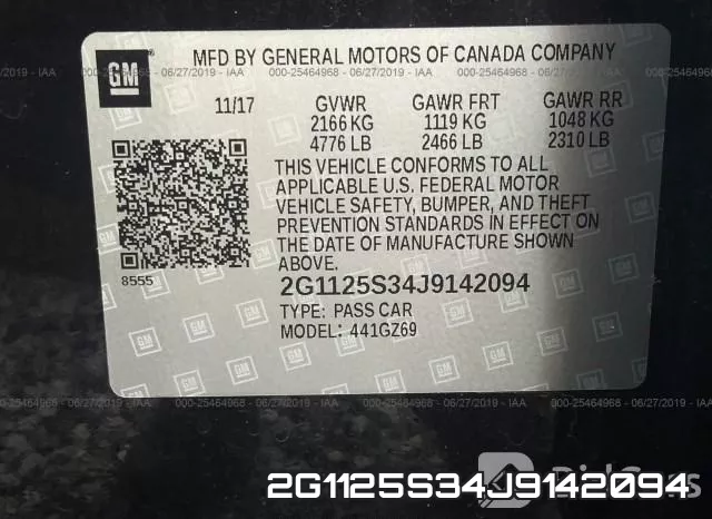 2G1125S34J9142094 фото 10