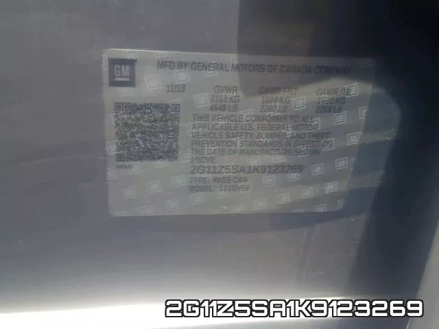 2G11Z5SA1K9123269 фото 2