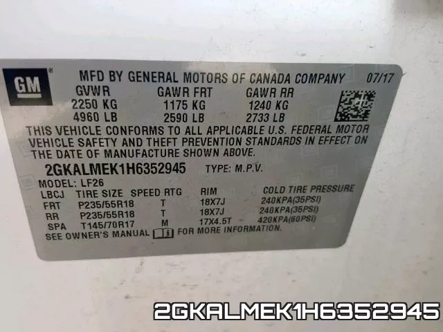 2GKALMEK1H6352945 фото 2
