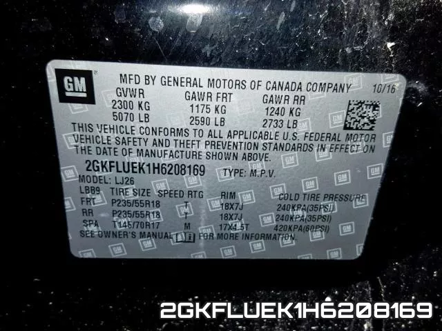 2GKFLUEK1H6208169 фото 2