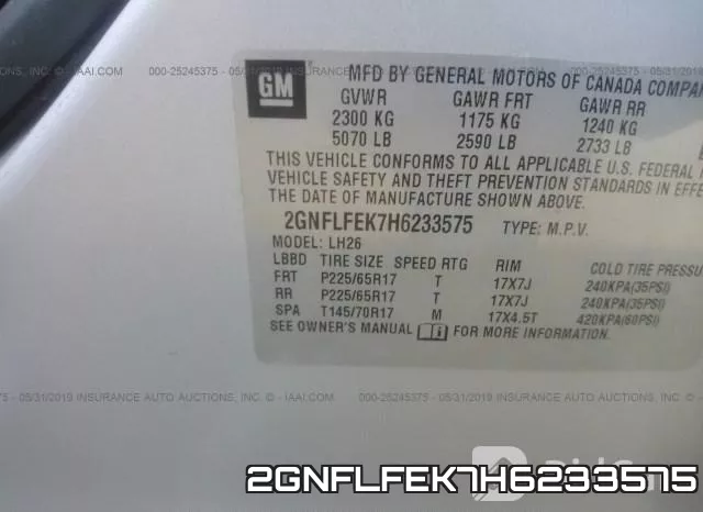 2GNFLFEK7H6233575 фото 10