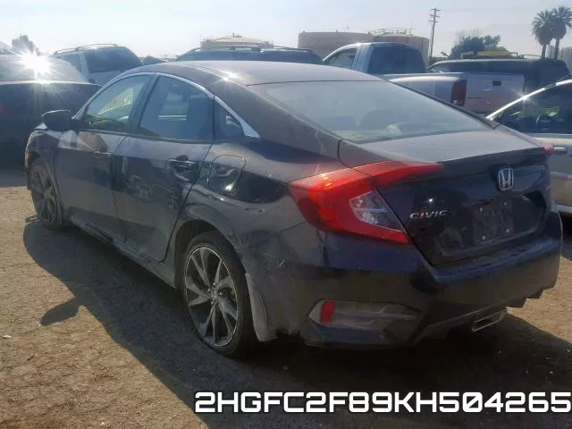 2HGFC2F89KH504265 фото 4