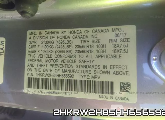 2HKRW2H85HH656592 фото 10