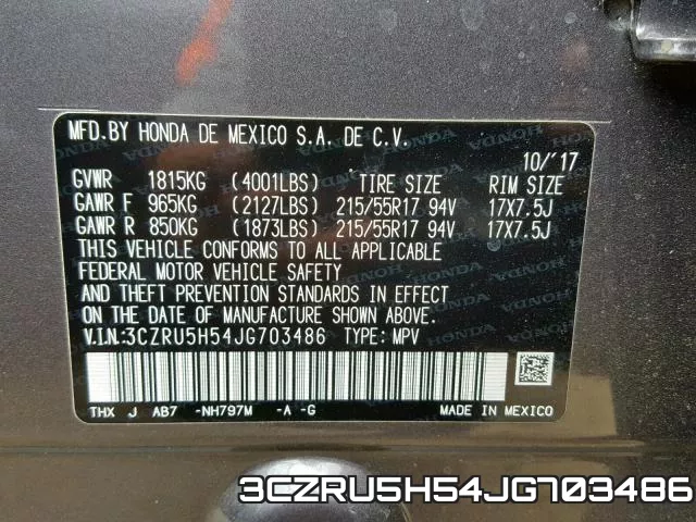3CZRU5H54JG703486 фото 2