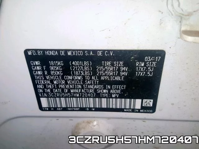 3CZRU5H57HM720407 фото 2