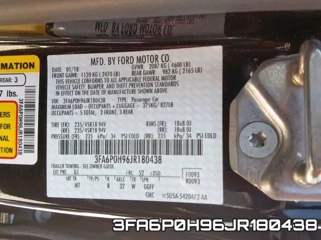 3FA6P0H96JR180438 фото 2