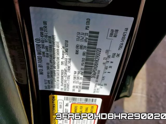 3FA6P0HD8HR290020 фото 2