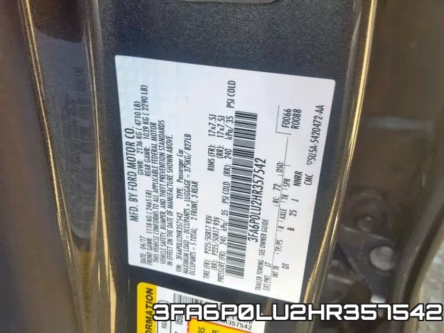 3FA6P0LU2HR357542 фото 2