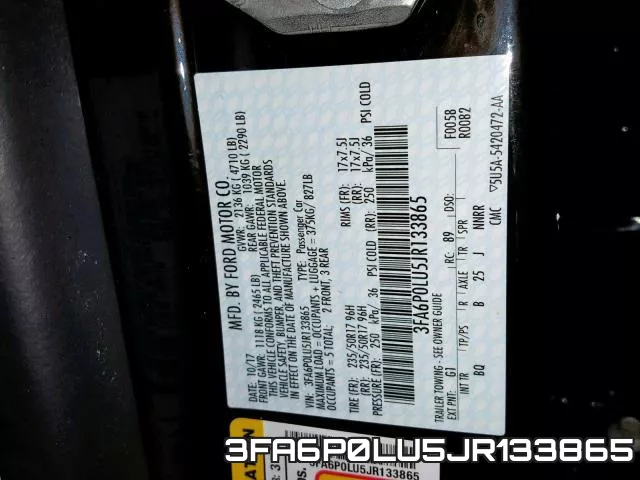 3FA6P0LU5JR133865 фото 2