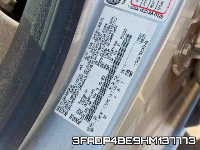 3FADP4BE9HM137773 фото 2