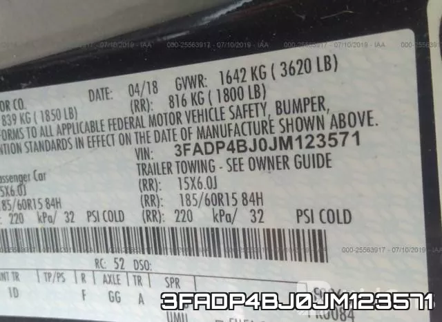 3FADP4BJ0JM123571 фото 10