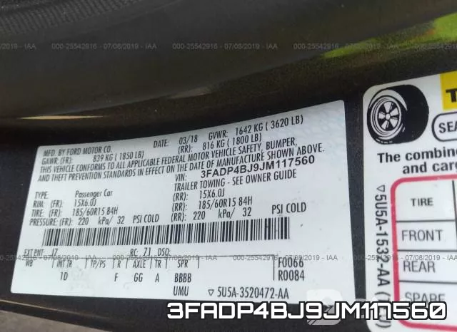3FADP4BJ9JM117560 фото 10