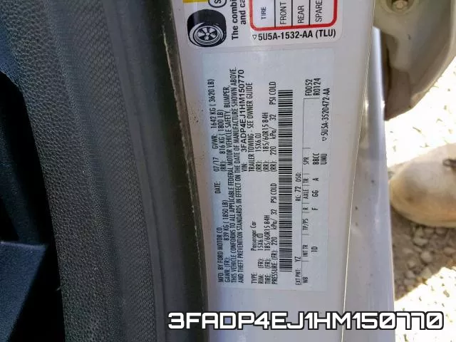 3FADP4EJ1HM150770 фото 2