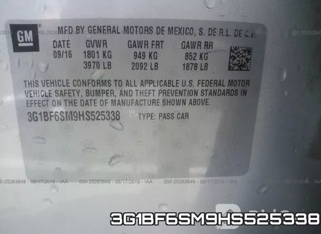 3G1BF6SM9HS525338 фото 10