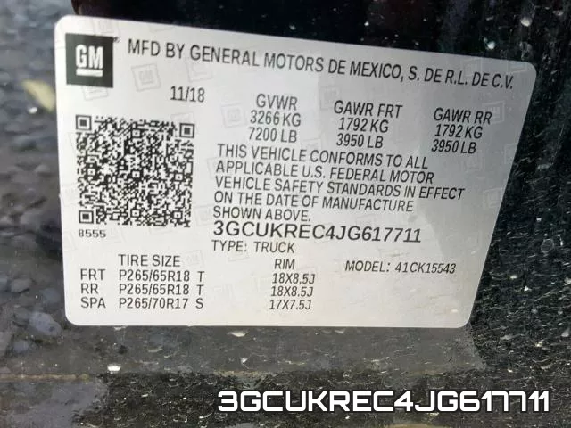3GCUKREC4JG617711 фото 2