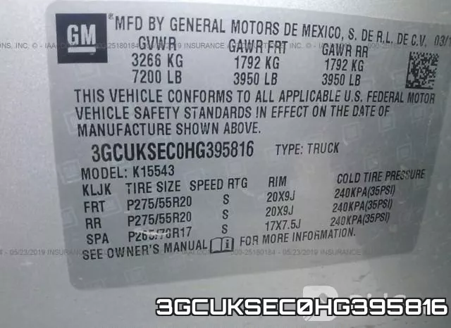 3GCUKSEC0HG395816 фото 10