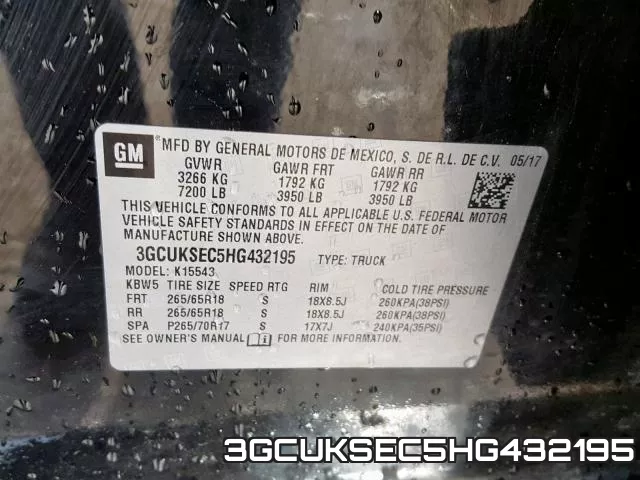 3GCUKSEC5HG432195 фото 2