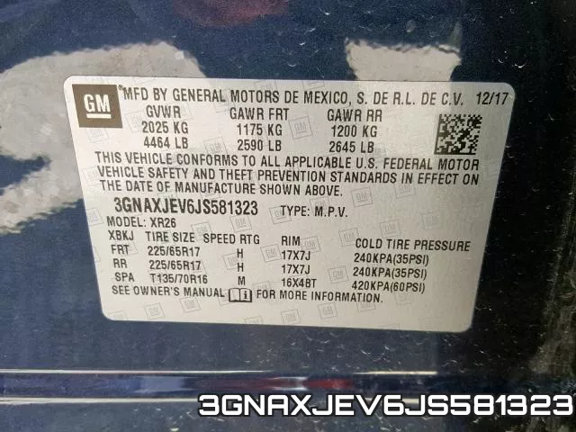 3GNAXJEV6JS581323 фото 2