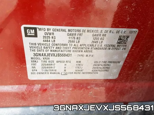 3GNAXJEVXJS568431 фото 2