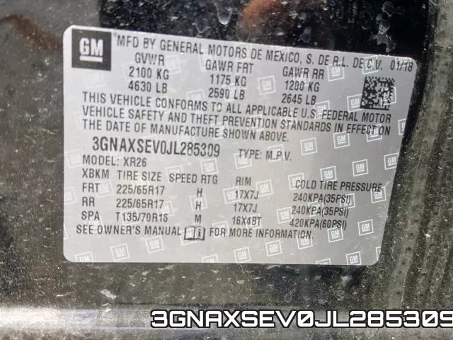 3GNAXSEV0JL285309 фото 2