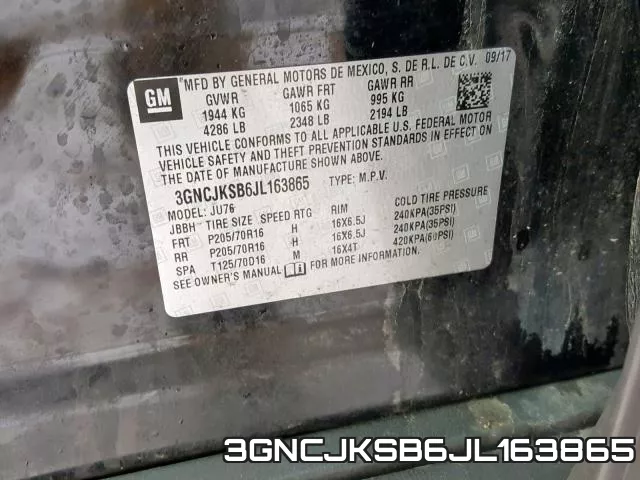 3GNCJKSB6JL163865 фото 2