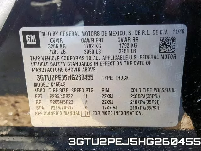 3GTU2PEJ5HG260455 фото 2