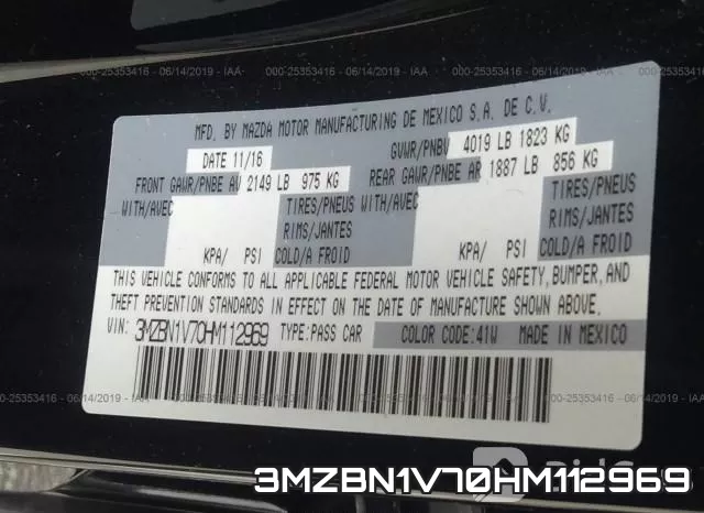 3MZBN1V70HM112969 фото 10