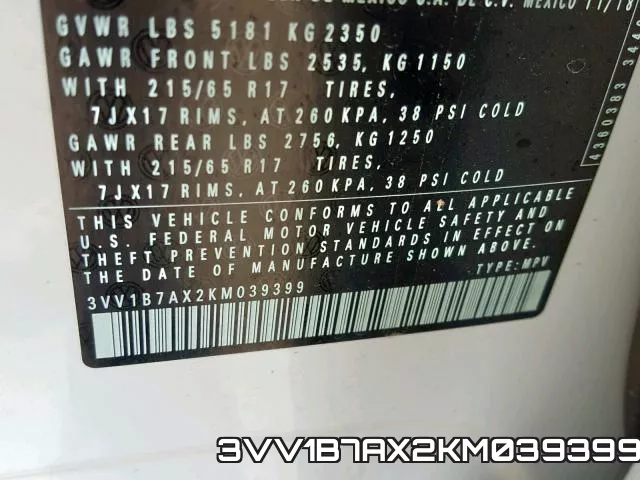 3VV1B7AX2KM039399 фото 2