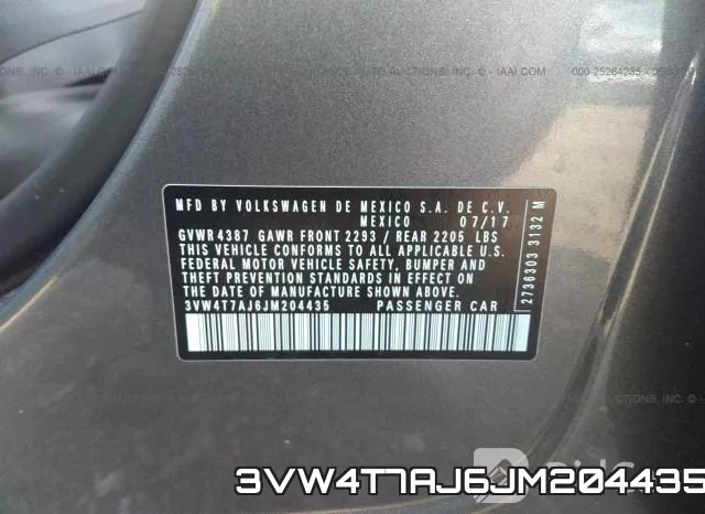 3VW4T7AJ6JM204435 фото 10