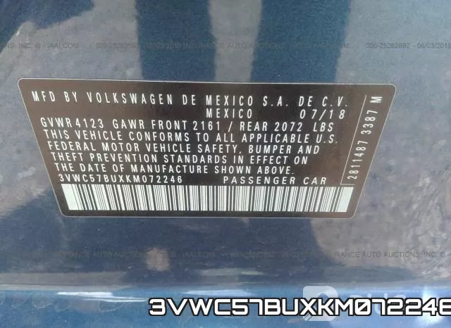 3VWC57BUXKM072246 фото 10