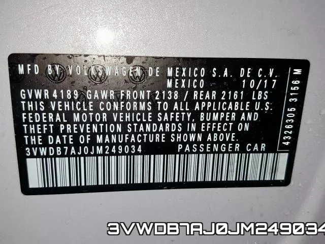 3VWDB7AJ0JM249034 фото 2
