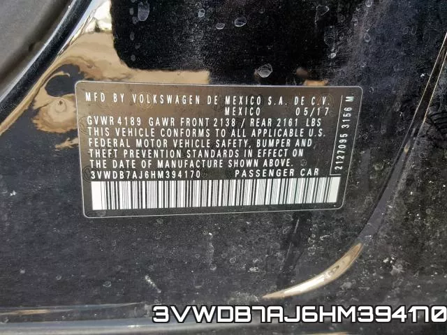 3VWDB7AJ6HM394170 фото 2