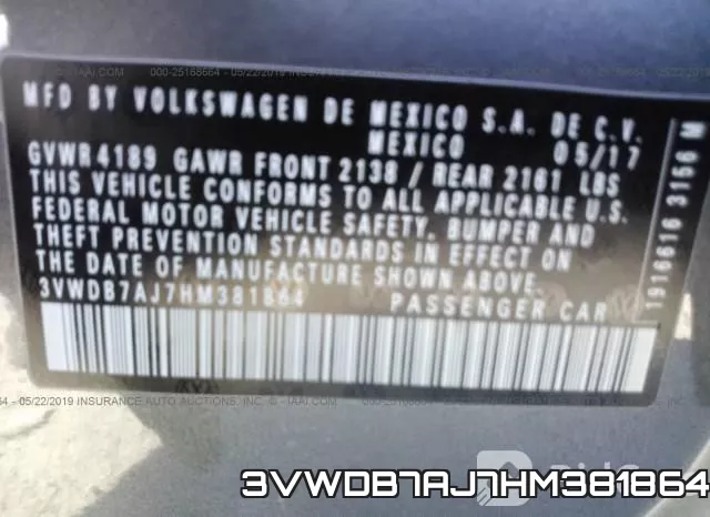 3VWDB7AJ7HM381864 фото 10