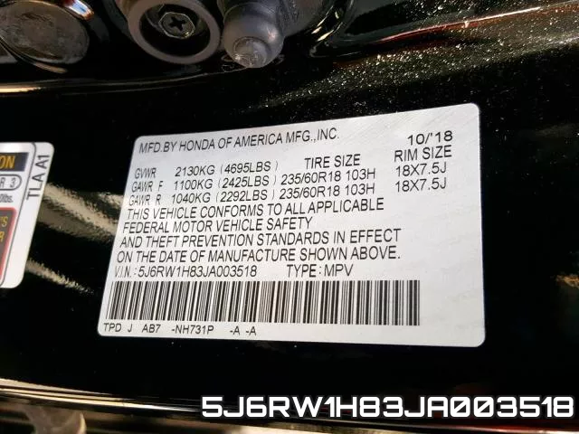 5J6RW1H83JA003518 фото 2