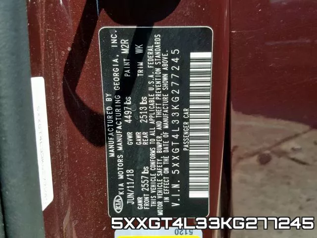 5XXGT4L33KG277245 фото 2