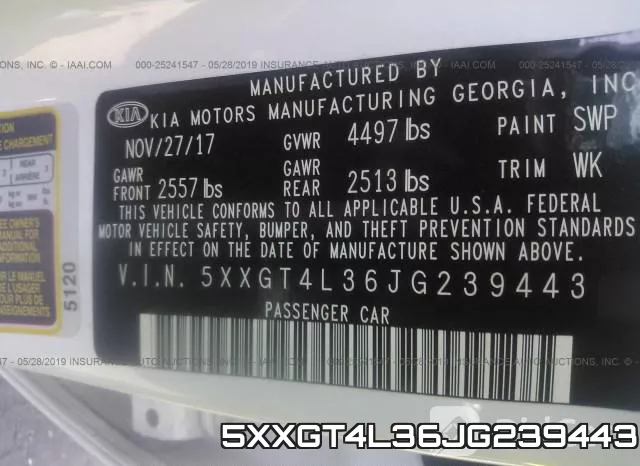 5XXGT4L36JG239443 фото 10