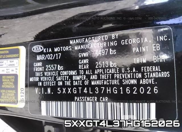 5XXGT4L37HG162026 фото 10